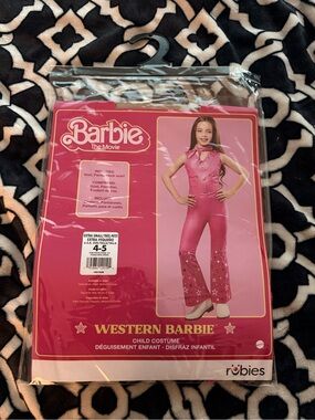 Rubie's Barbie The Movie Pink Cowgirl Costume 4-5T Toddler Costume